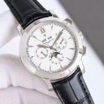 TW Factory Vacheron Constantin Patrimony Italian Cowhide Leather Strap Silver Case Business Watch